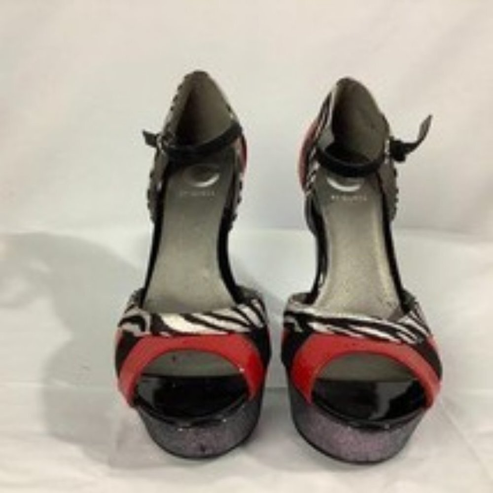 Guess 1.5" Platform 5" Stiletto Heels Open Toe Re… - image 1